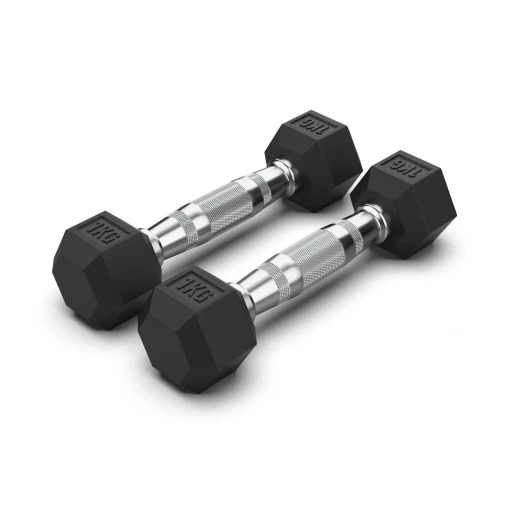Гантель 1 кг гексагональная VictoryFit VF-H010 обрезиненная Гантель 1 кг гексагональная VictoryFit VF-H010 обрезиненная