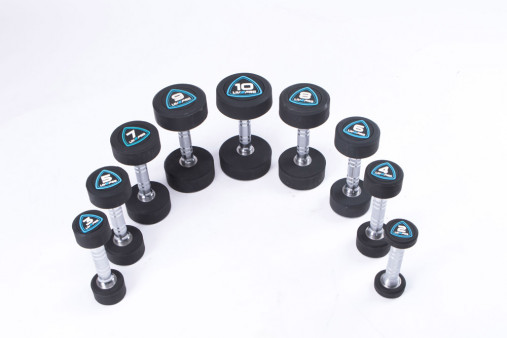 Гантели в уретане LIVEPRO Studio Dumbbells 10 кг, черный/синий