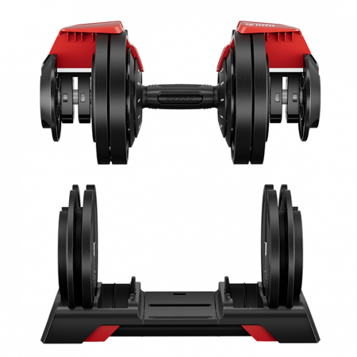 Регулируемая гантель HYFIT SINGLE 24 кг, (15 уровней от 2,5 до 24 кг) с перключением поворотом ручки