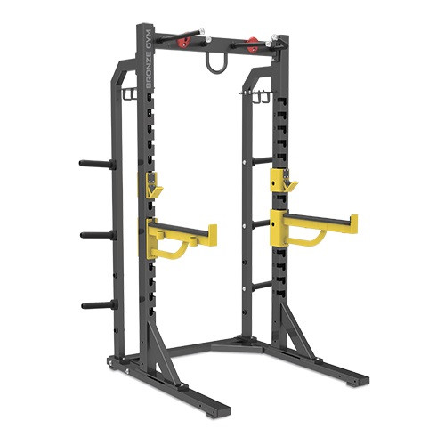 Полурама для приседов BRONZE GYM BR-1030 (желтые крюки)