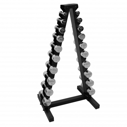 Набор хромированных гантелей BRONZE GYM 1-10 кг (10 пар) в комплекте со стойкой Набор хромированных гантелей BRONZE GYM 1-10 кг (10 пар) в комплекте со стойкой