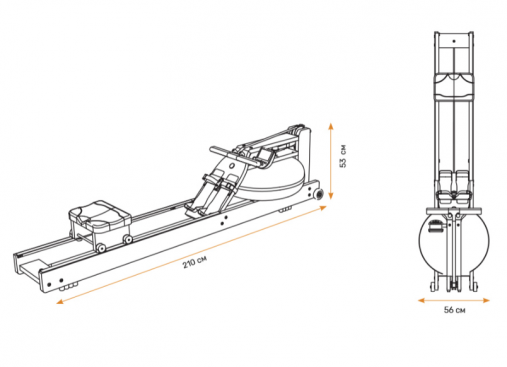 Гребной тренажер водный WaterRower Classic 300 с дисплеем S4 (материал рамы: орех) Гребной тренажер водный WaterRower Classic 300 с дисплеем S4 (материал рамы: орех)