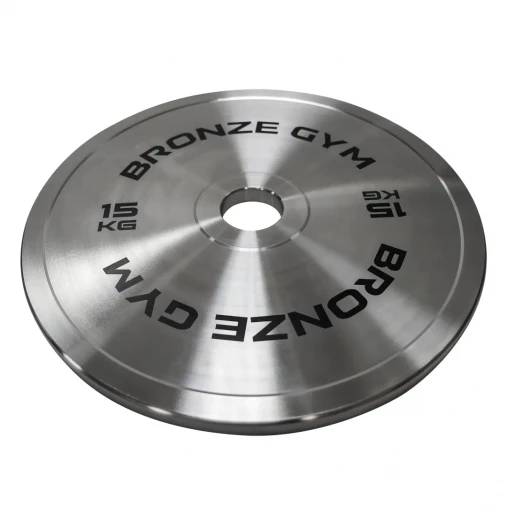 Диск олимпийский BRONZE GYM стальной 15 кг хромированный 51мм Диск олимпийский BRONZE GYM стальной 15 кг хромированный 51мм