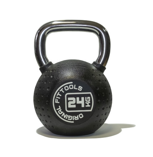 Гиря 24 кг с хромированной ручкой полиуретановая (CPU) для кроссфита Гиря 24 кг с хромированной ручкой полиуретановая (CPU) для кроссфита