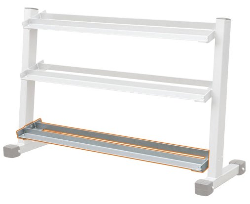 Стойка двухрядная для гантелей Aerofit IF IFDB4 с дополнительной третьей полкой IFD4BA