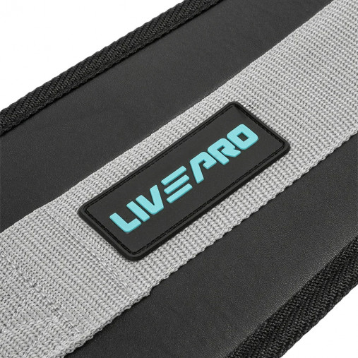 Пояс для отягощений со стропой LIVEPRO Weight Belt черный/серый LP8098 Пояс для отягощений со стропой LIVEPRO Weight Belt черный/серый LP8098