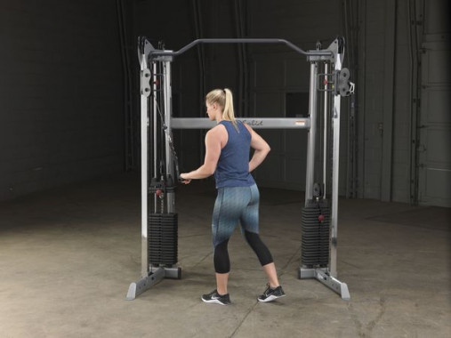 Сдвоенная блочная стойка / Кроссовер угловой Body-Solid GDCC200 со стеками 72.5 кг