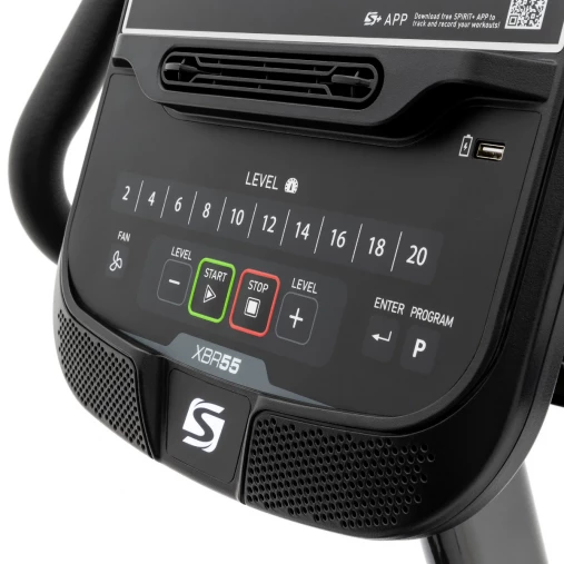 Велотренажер горизонтальный Spirit XBR55 (2024) BLACK
