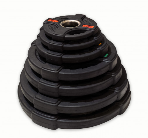 Диск олимпийский обрезиненный черный с двумя хватами 1.25 кг Original Fit.Tools ф50 мм