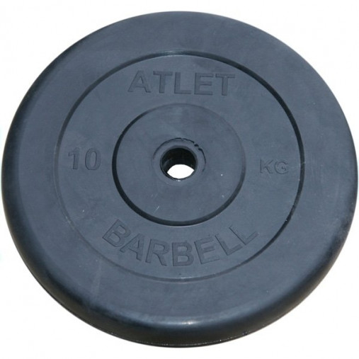 Диск 10 кг ATLET обрезиненный 26 мм MB BARBELL Диск 10 кг ATLET обрезиненный 26 мм MB BARBELL